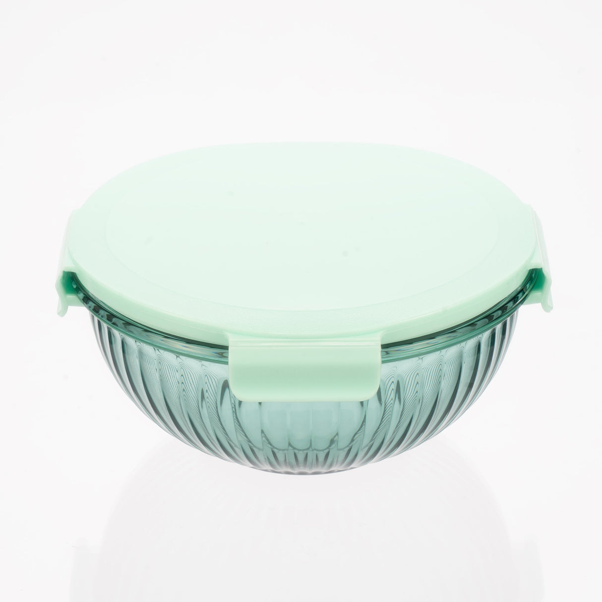 Borosilicate Glass Mixing Bowl Set- Diamond Blue (W/ Handle)