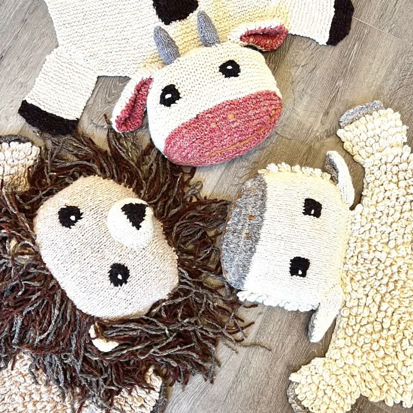 Organic Wool Play Mat + Nursery Rug | Cow