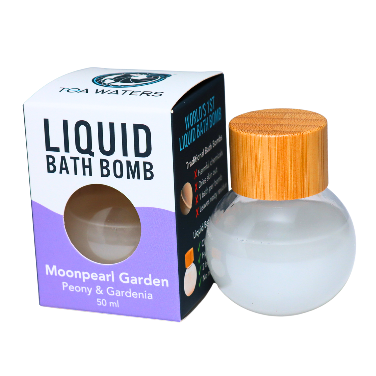 Moonpearl Garden Liquid Bath Bomb - Peony and Gardenia