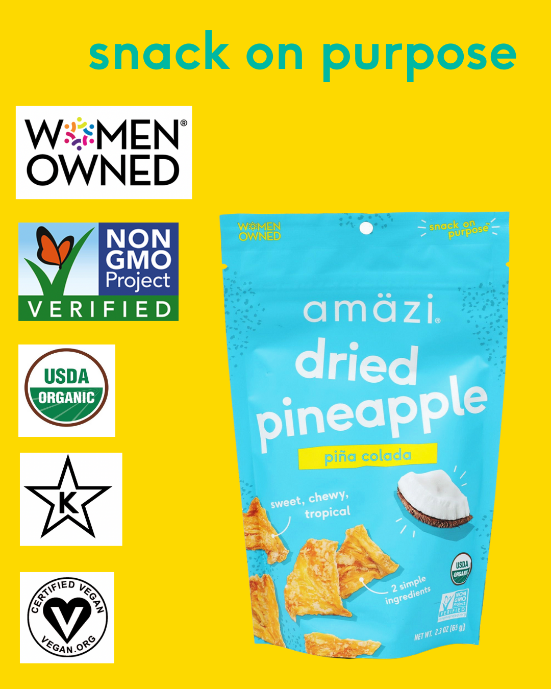 Piña Colada Dried Pineapple - 6 Pack