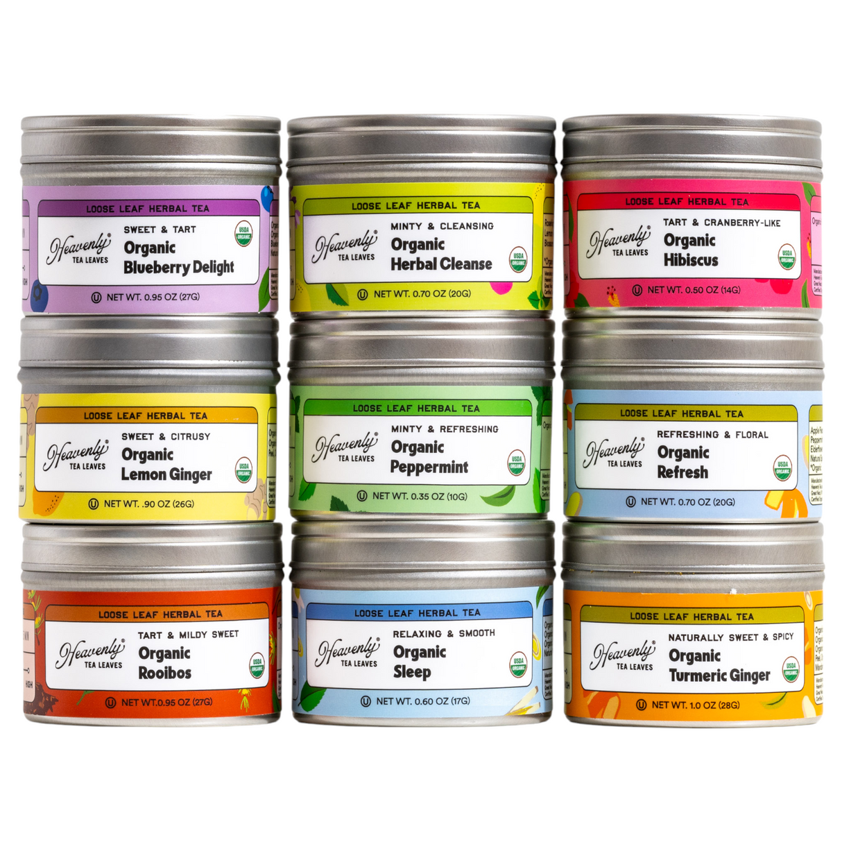 Organic Herbal 9 Loose Leaf Tea Sampler