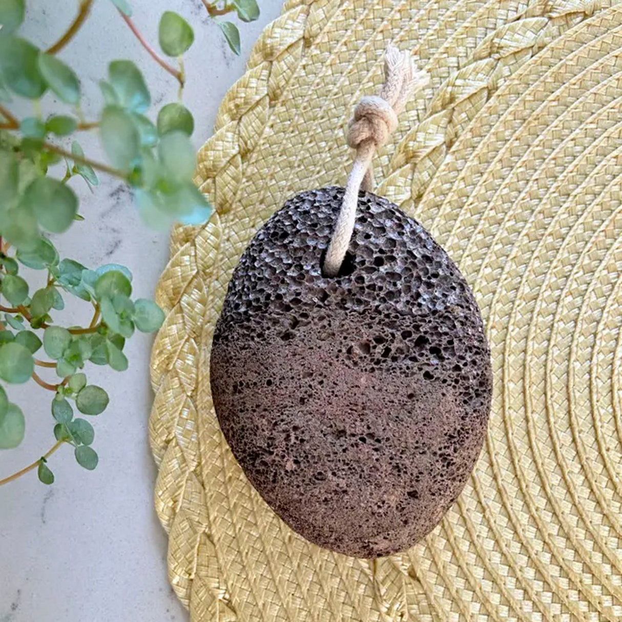 Lava Pumice Stone with Cotton Hanging Loop