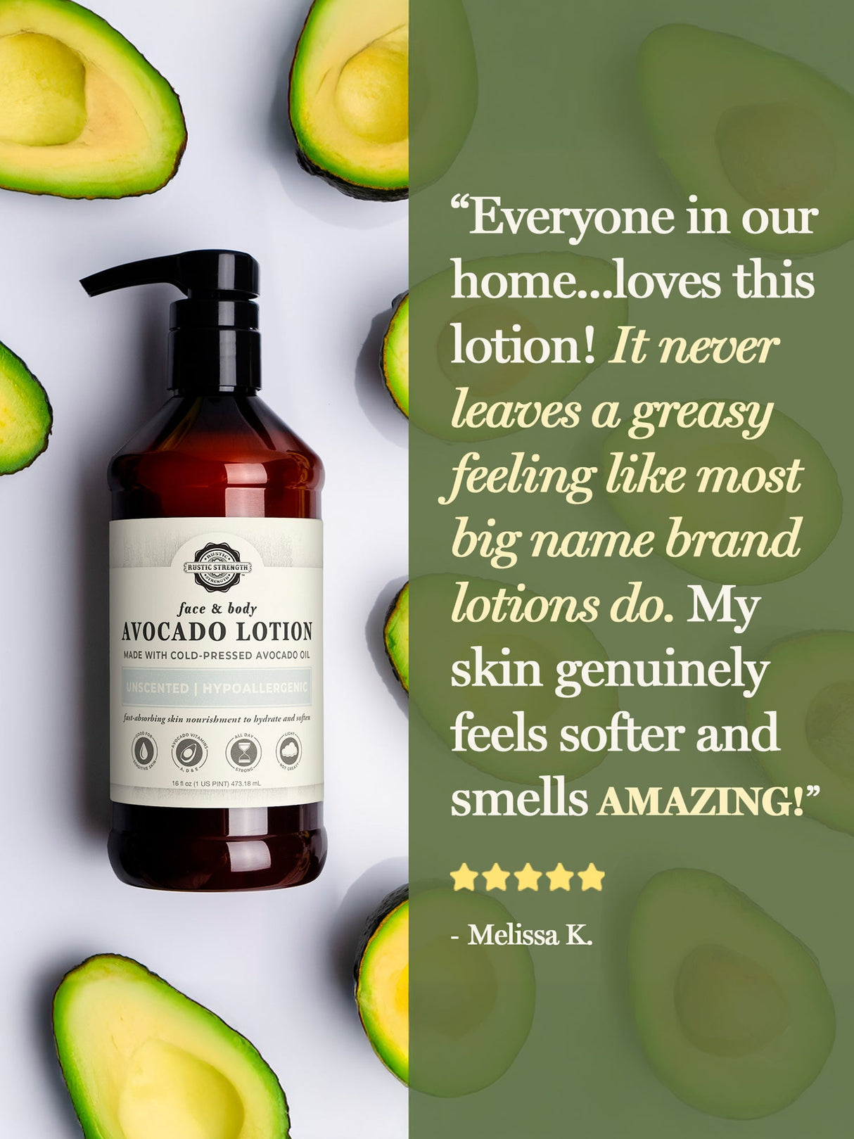 Avocado Lotion | Rosemary & Mint
