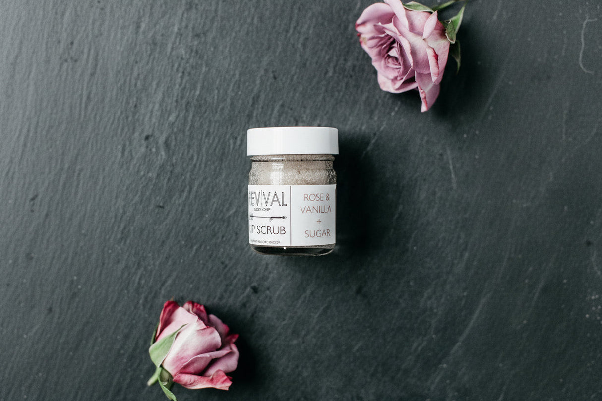 ROSE & VANILLA + SUGAR LIP SCRUB