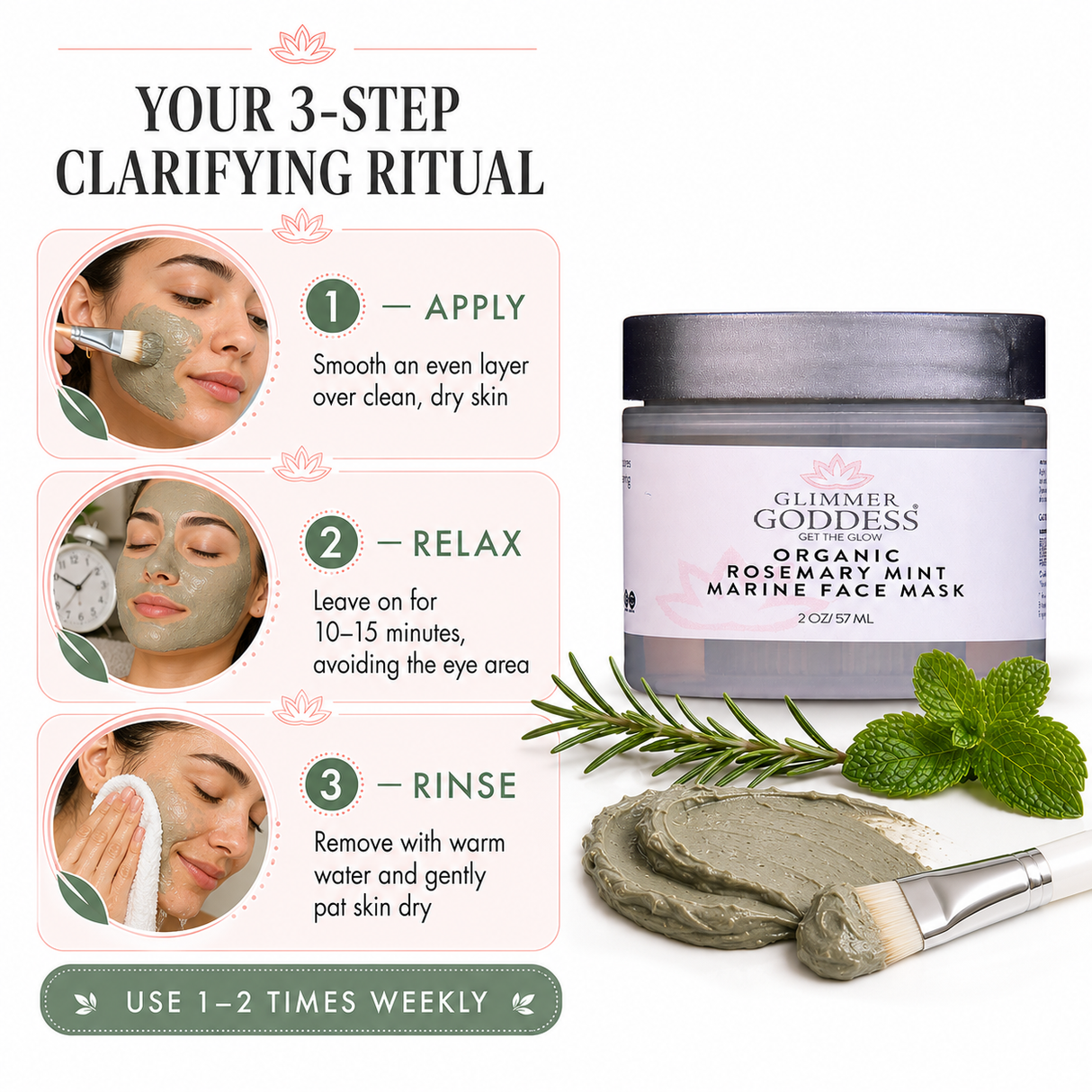 Organic Rosemary Mint Algae Face Mask