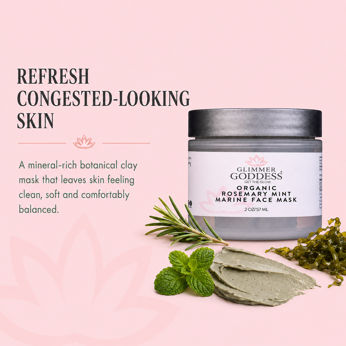Organic Rosemary Mint Algae Face Mask