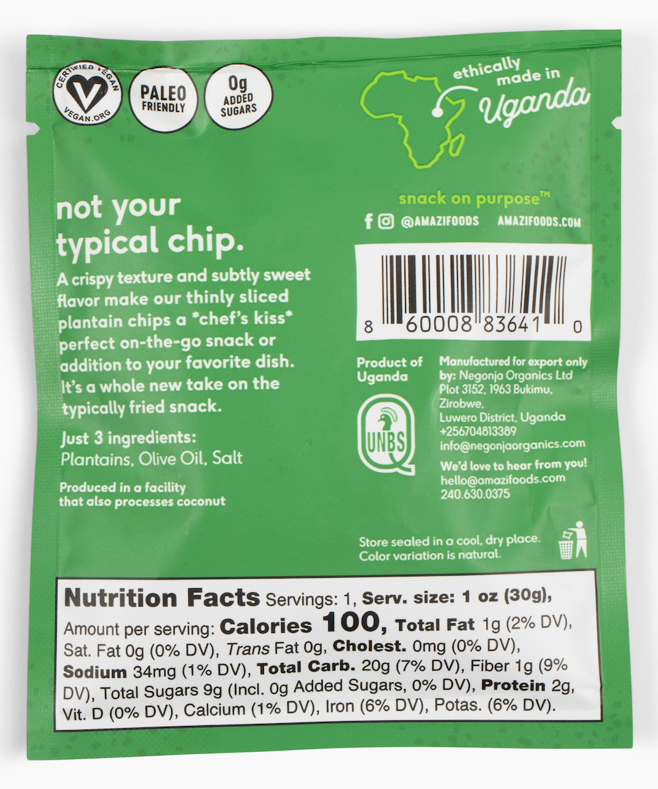 Salted Olive Oil Plantain Chips (Minis!) - 12 pack