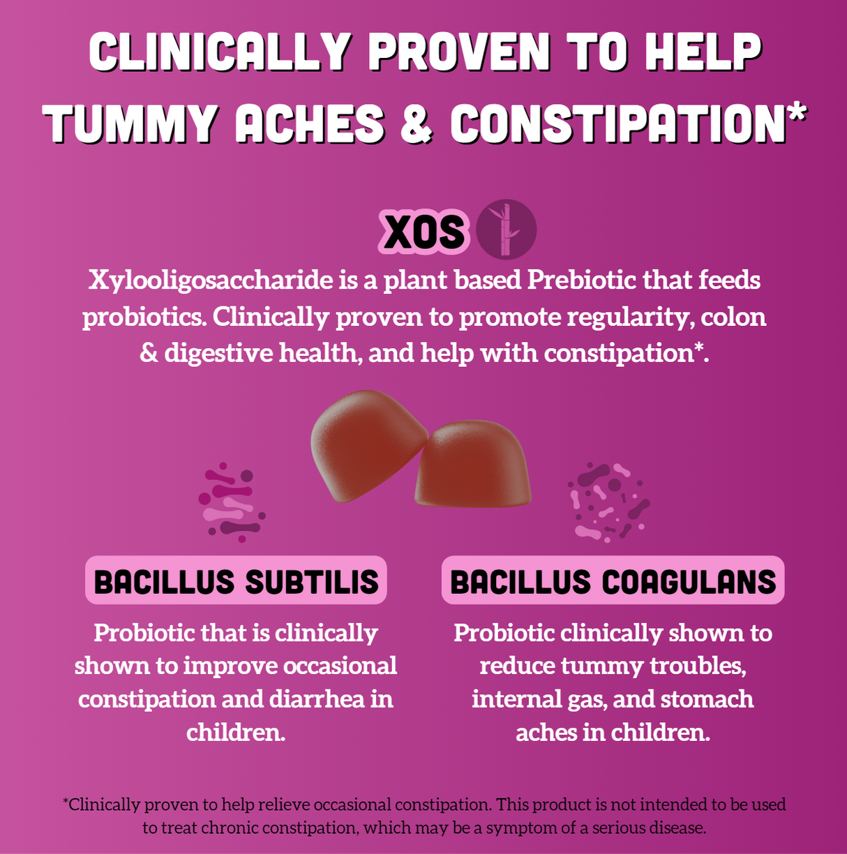 Kids Prebiotic & Probiotic Gummies, Mixed Berry (60 ct)