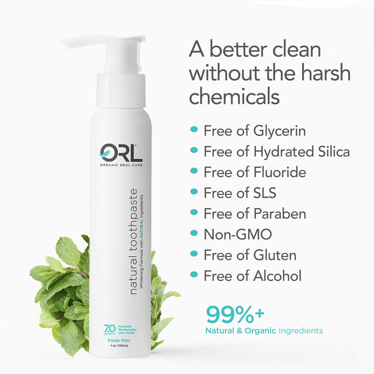 Single Fresh Mint Natural Hydroxyapatite Toothpaste