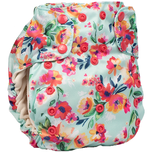 Smart One 3.1 Cloth Diaper - Aqua Floral