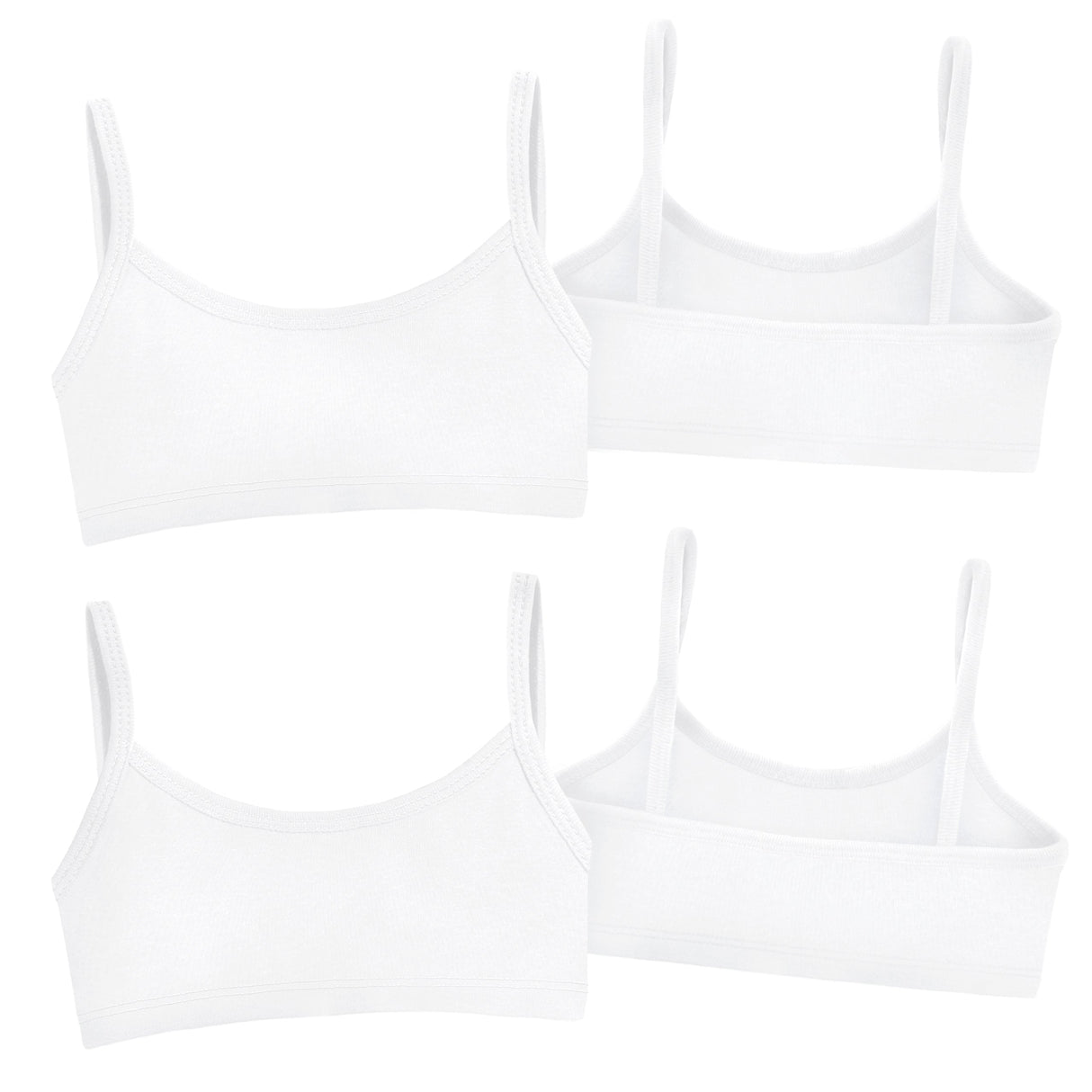 Soft Cotton Training Bra 2 Pack | White/White