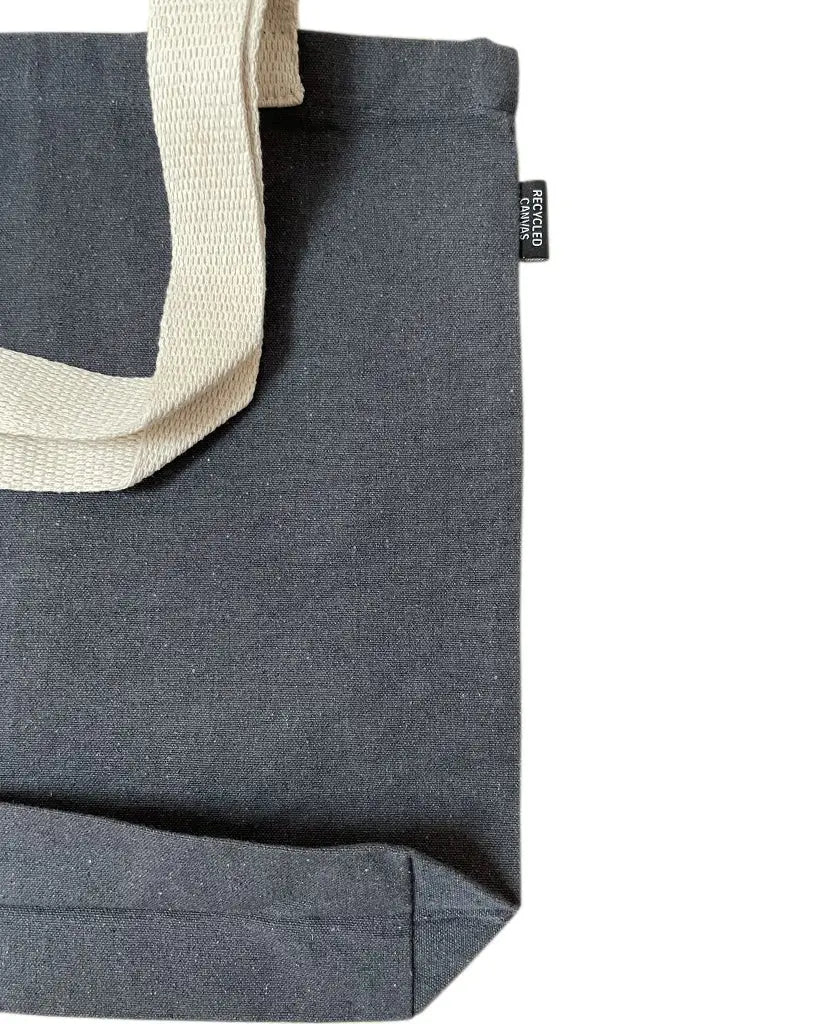 Recycled Canvas Tote Bag - Charcoal