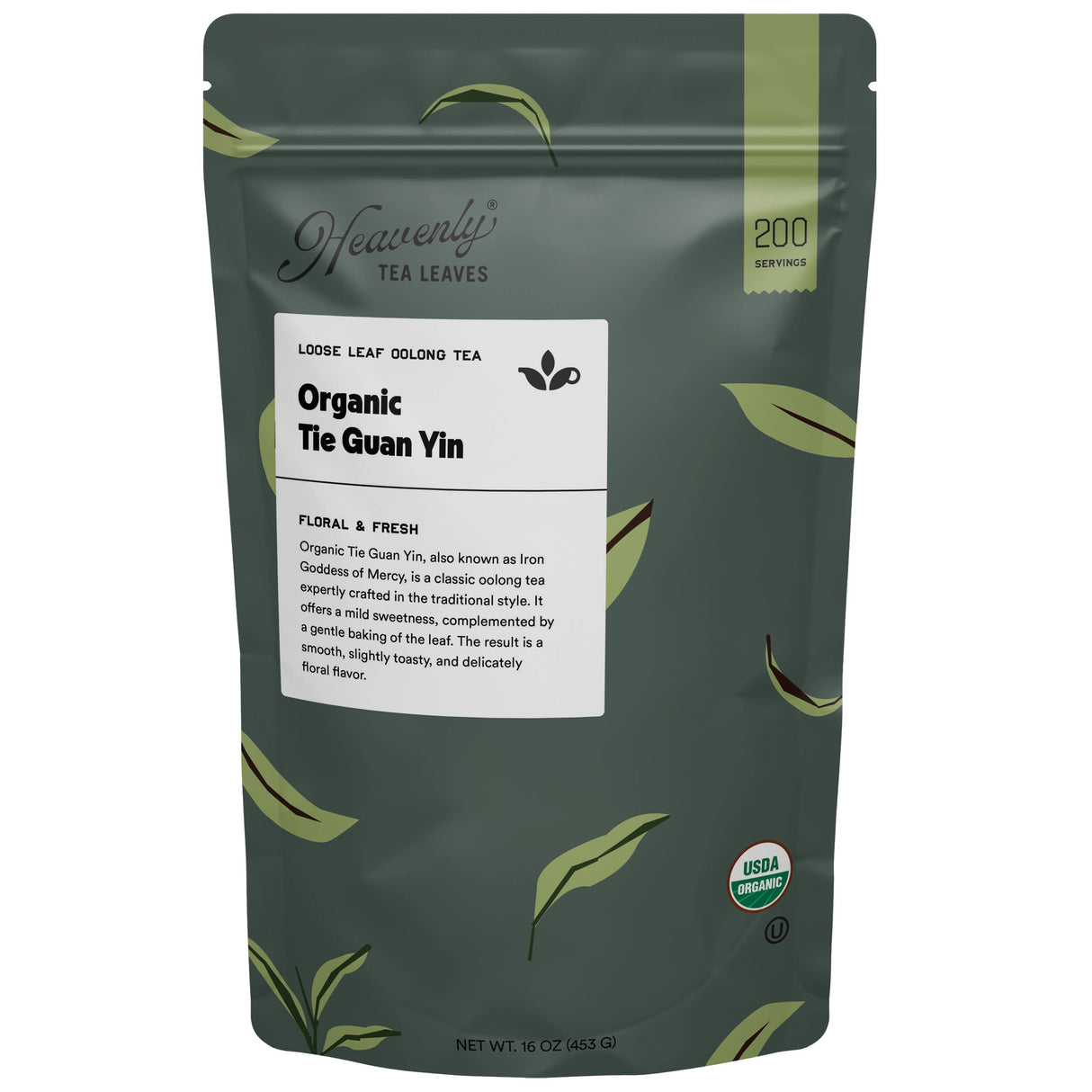 Organic Tie Guan Yin Oolong, Bulk Loose Leaf Oolong Tea, 16 Oz.