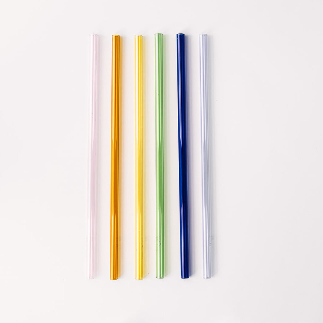 Tumbler 12" Glass Straw Set - Iridium