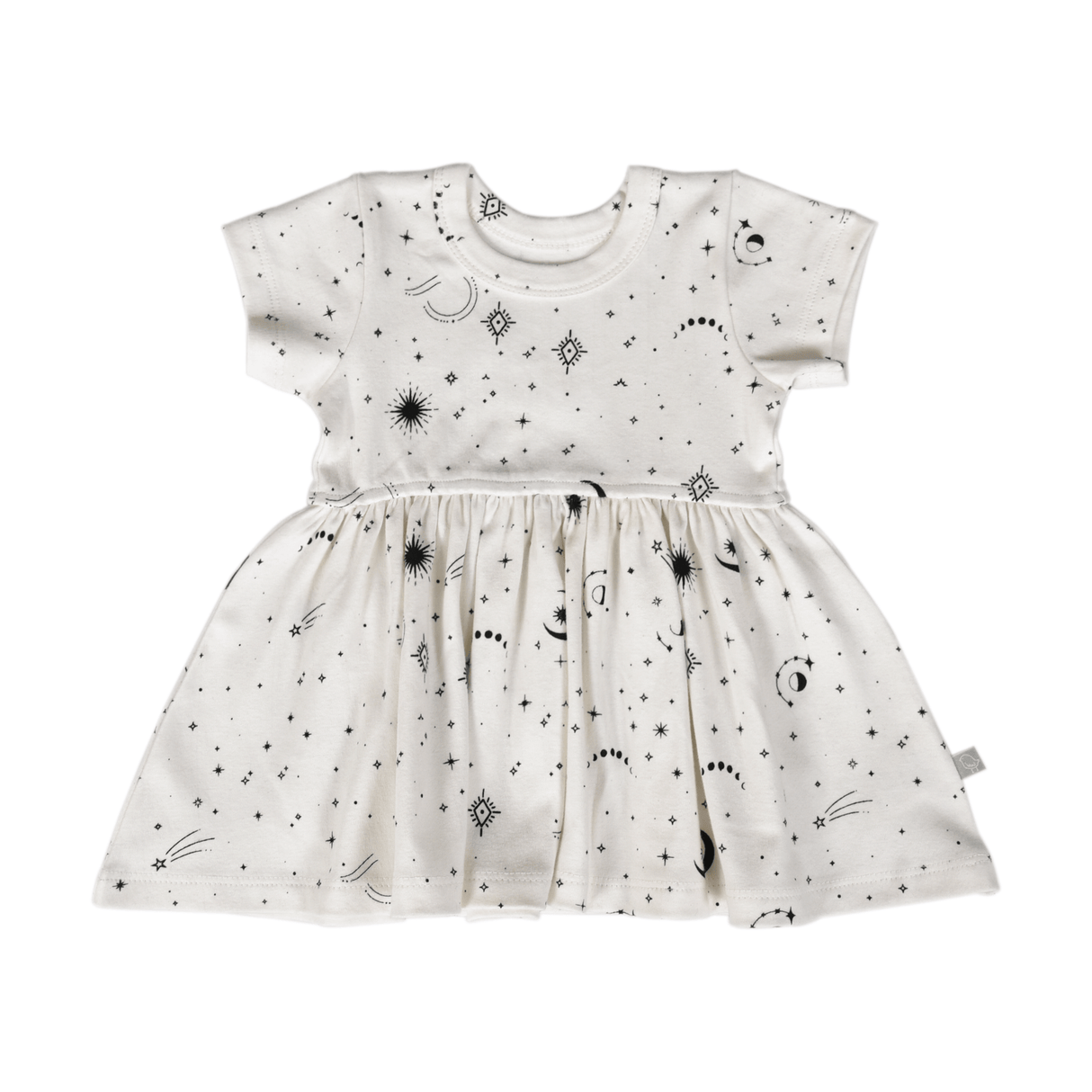 short sleeve twirl dress | celestial