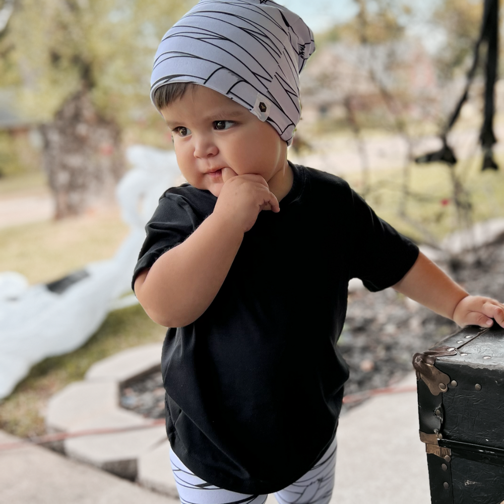Bamboo Short Sleeve Crew Neck Tee in Black