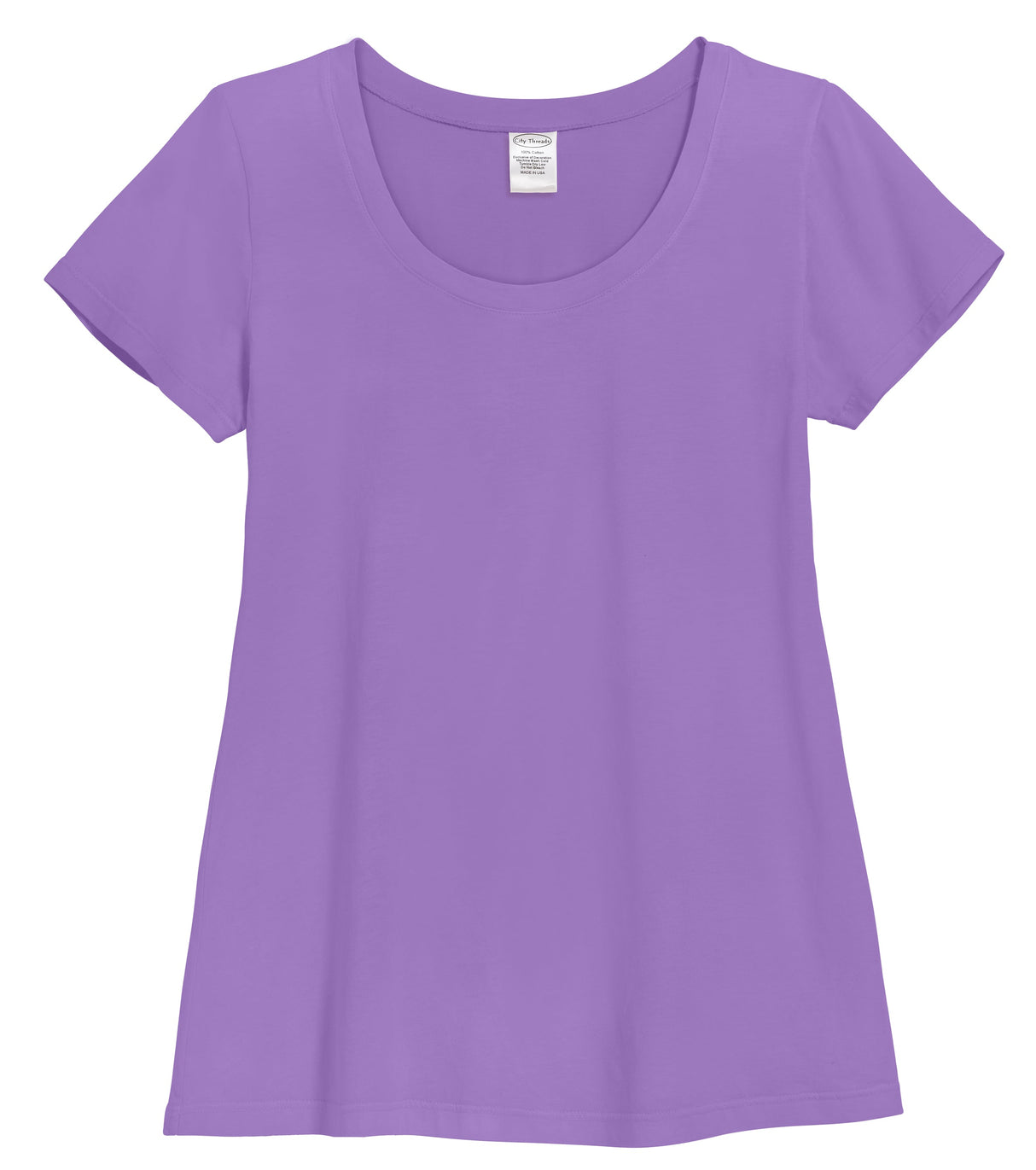 Women's Soft Supima Cotton Short Sleeve Everyday Comfy Crew Tee | Deep Purple