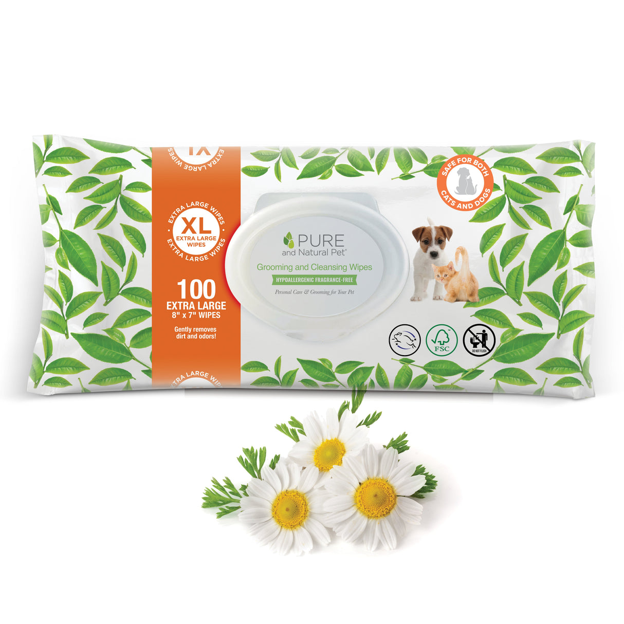 Grooming and Cleansing Wipes (Fragrance-Free)