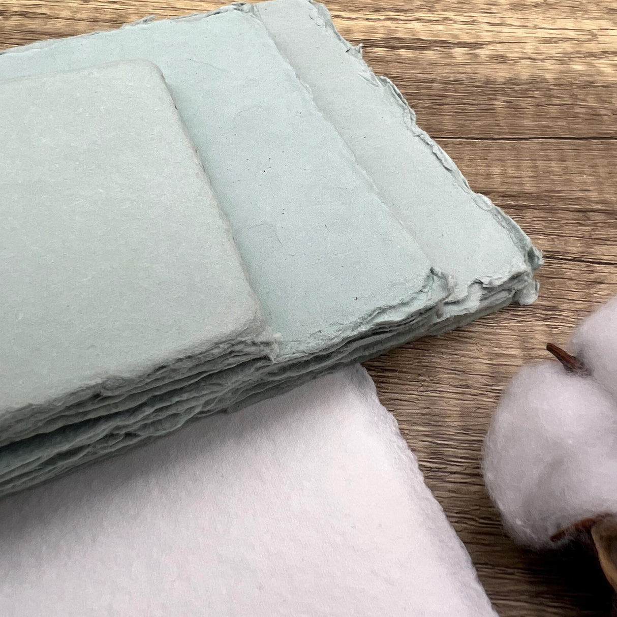 Sage Mist Handmade Cotton Paper (Set of 10)