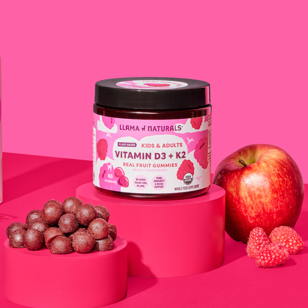 Vitamin D3 + K2 Gummies, Raspberry (60 ct)