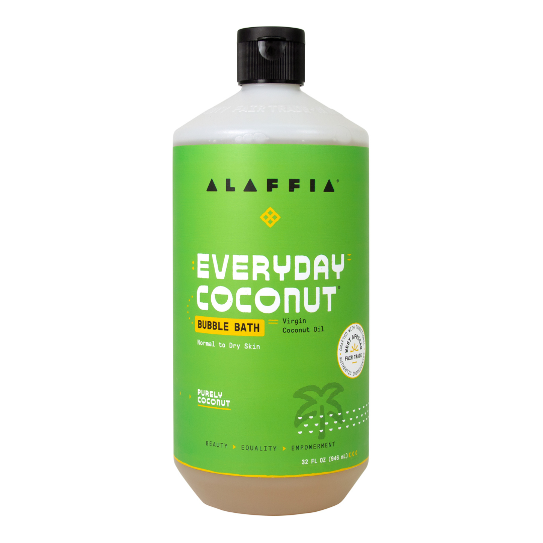 Alaffia EveryDay Coconut Bubble Bath, Purely Coconut 32oz