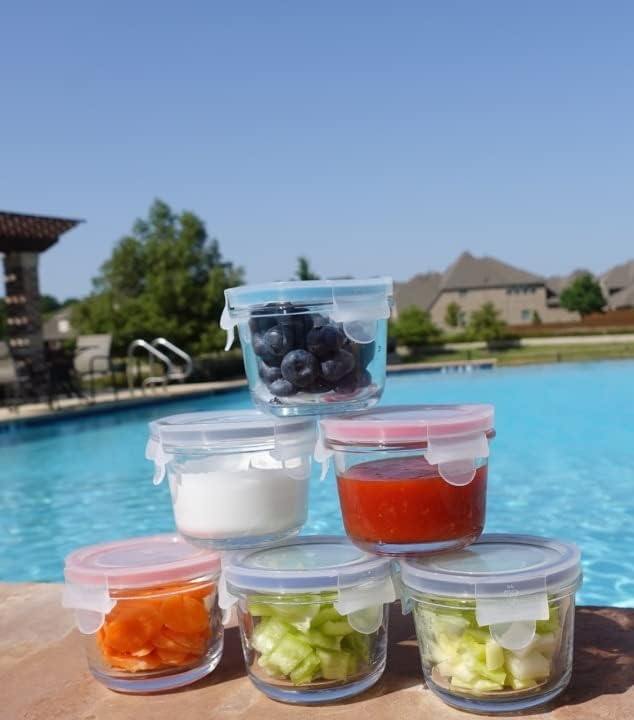 Mini Glass Container Set - Round