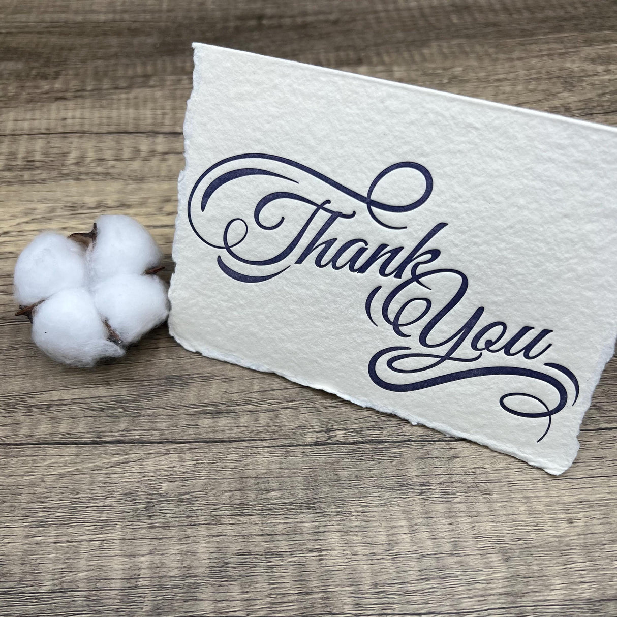 Set of 10 Letterpress Thank You Cards