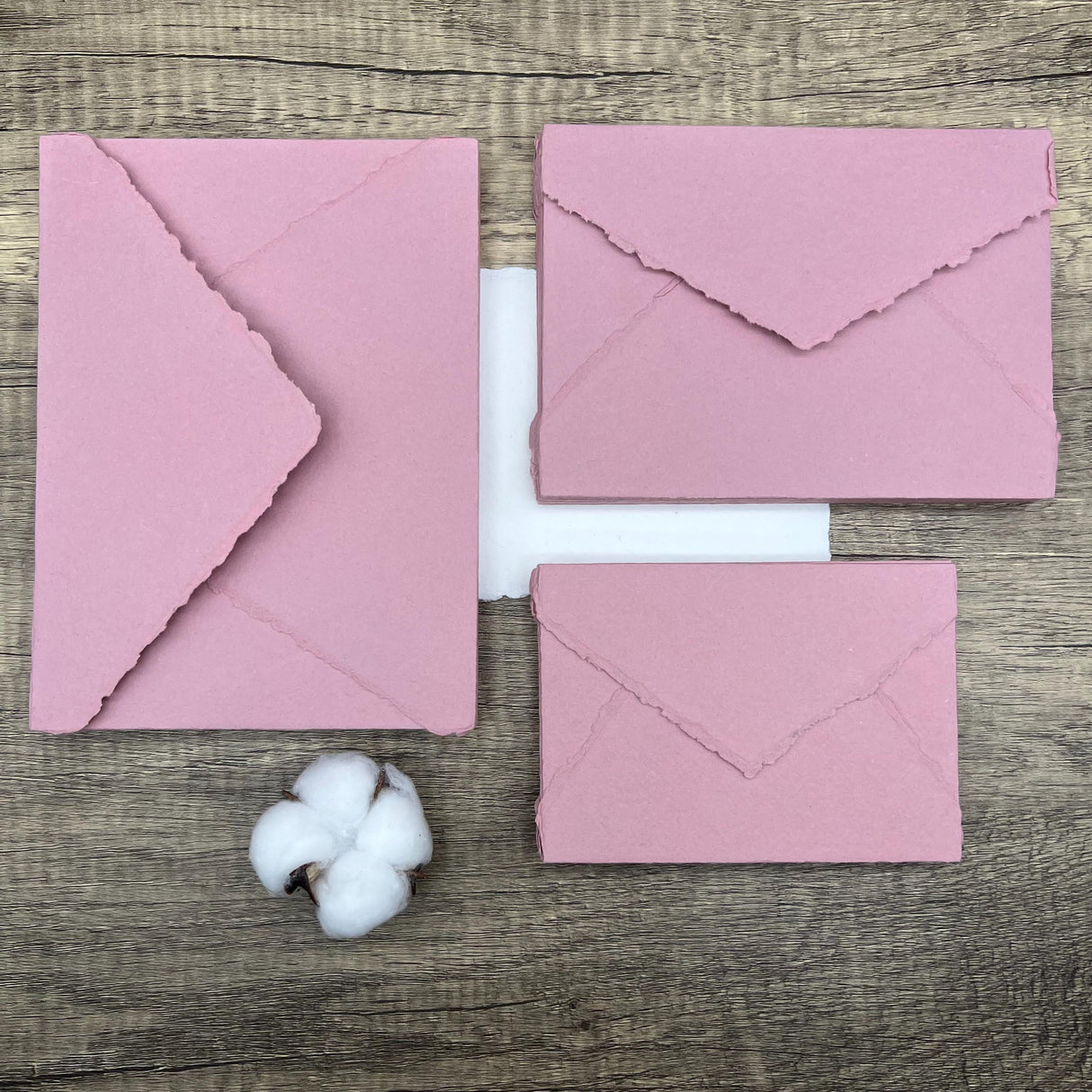 Dusty Rose Handmade Cotton Envelopes (Set of 10)