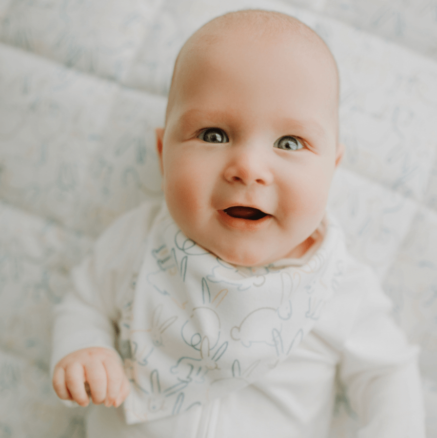 kerchief bib | bunnies
