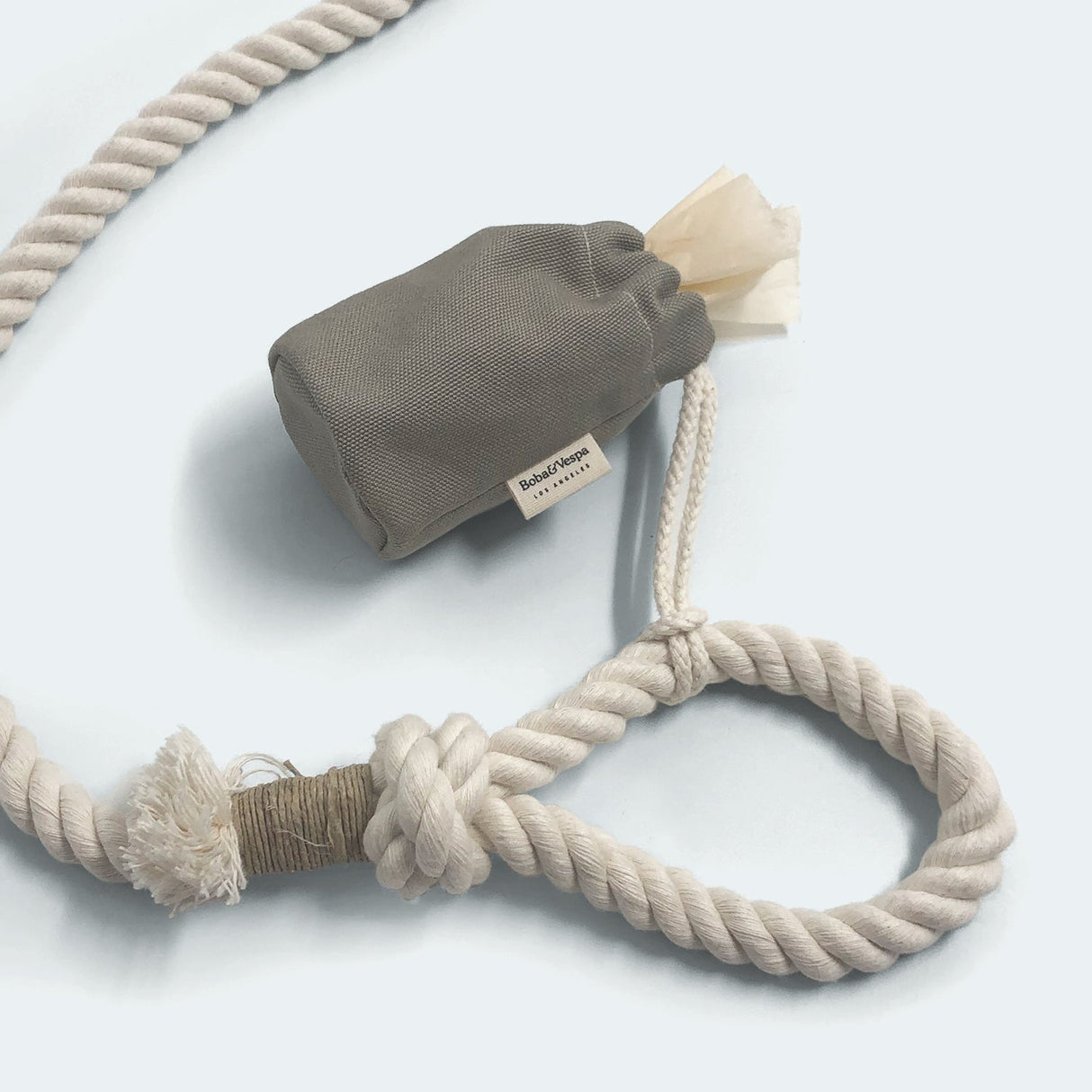 Boba & Vespa Cloth Dog Poop Bag Holder in Cotton Canvas