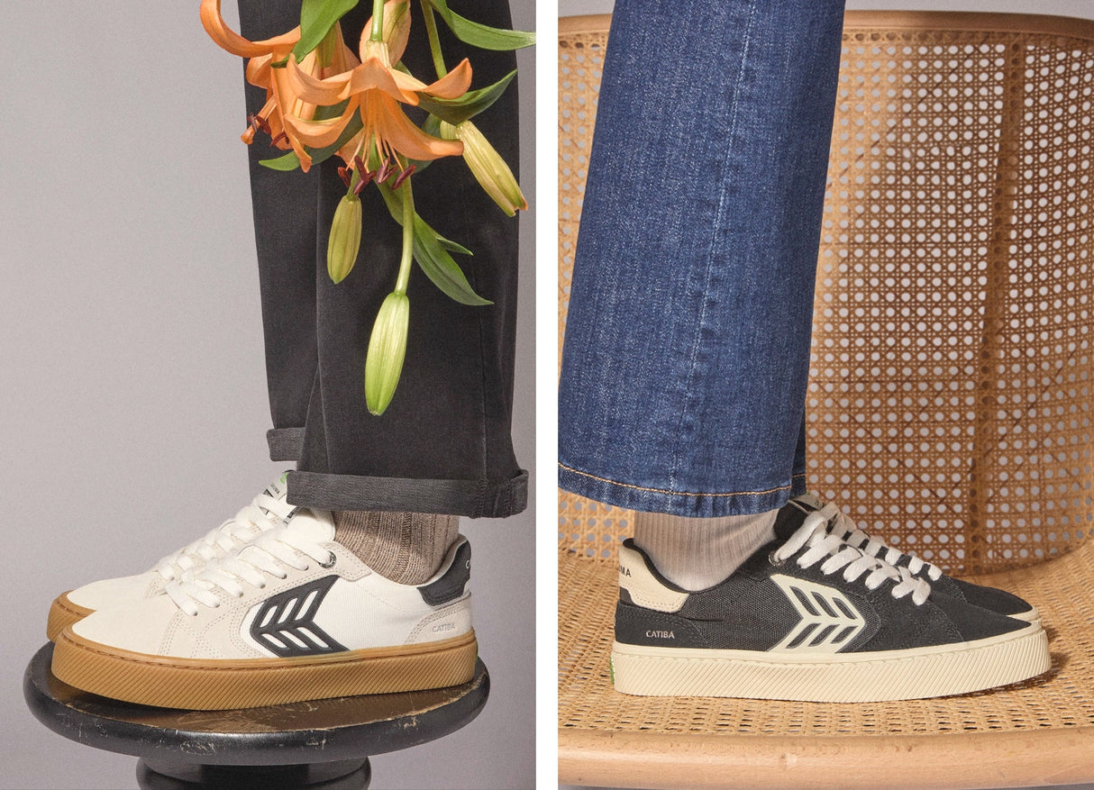 CATIBA PRO 2.0 Suede Gum Smoke White Cordura Off-White Black Logo