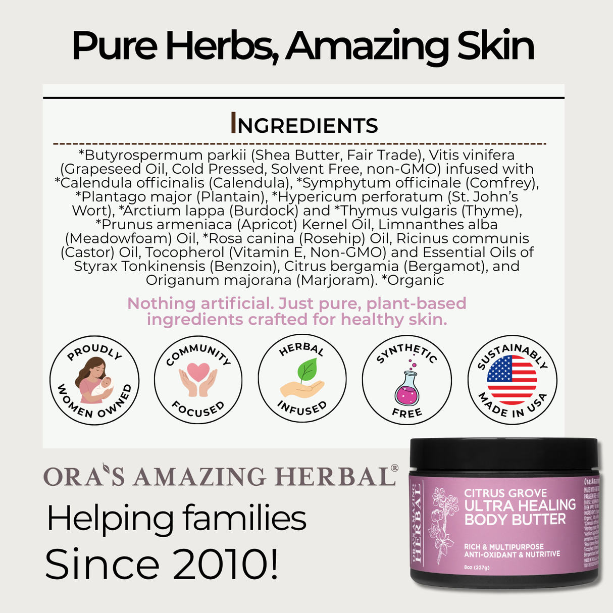 Ultra Healing Body Butter, Citrus Grove