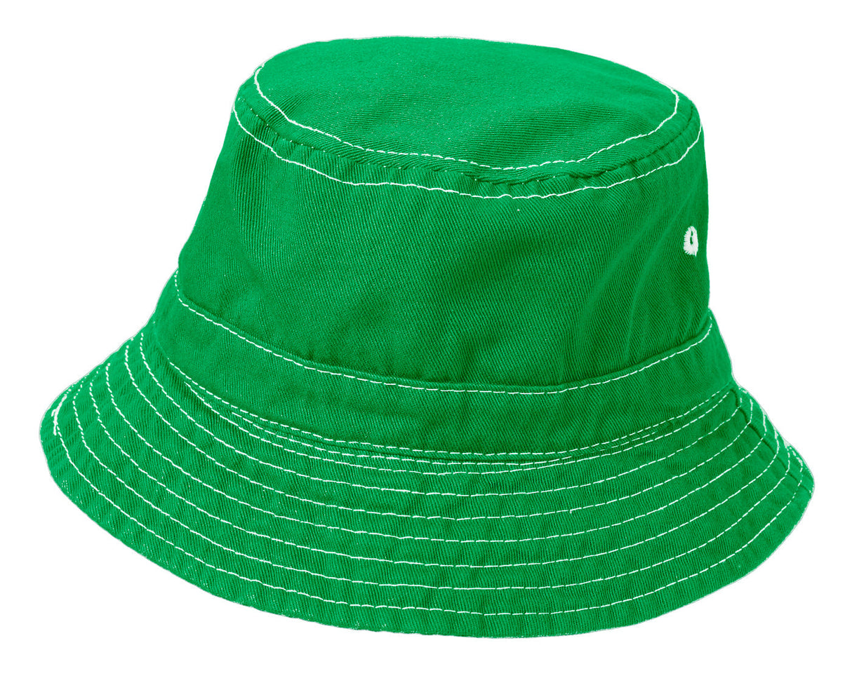 Boys and Girls 100% Cotton Twill UPF 50+ Wharf Hat | Elf Green (Dyed & Finished in USA*)