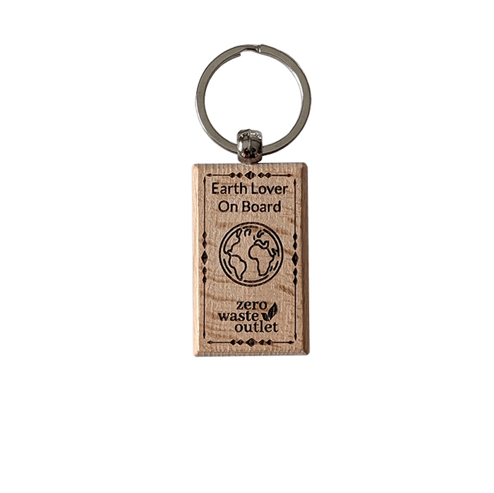 "Don't Forget Reusable Bags" Wooden Keychain