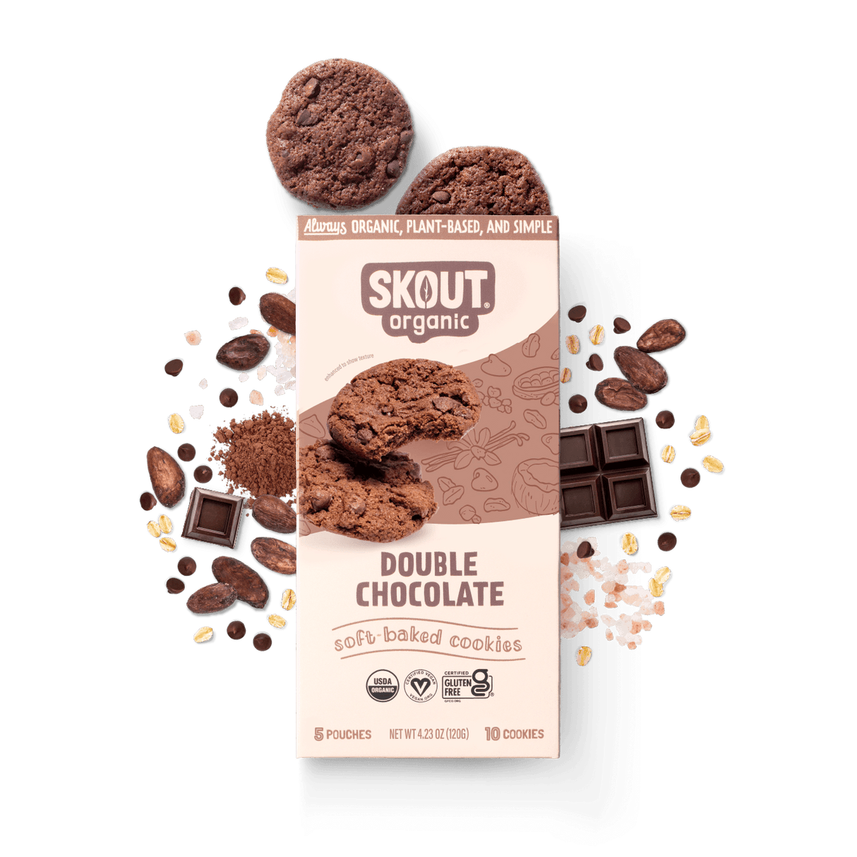 Skout Organic Double Chocolate Soft Baked Cookies