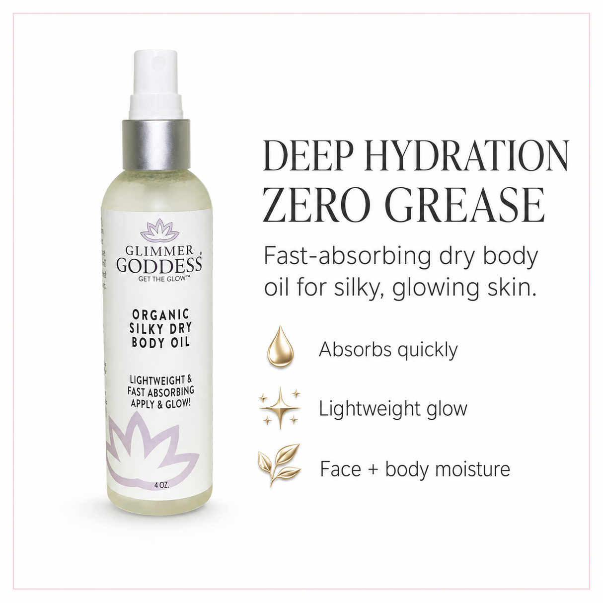 Organic Silky Dry Body Oil - 4 oz.