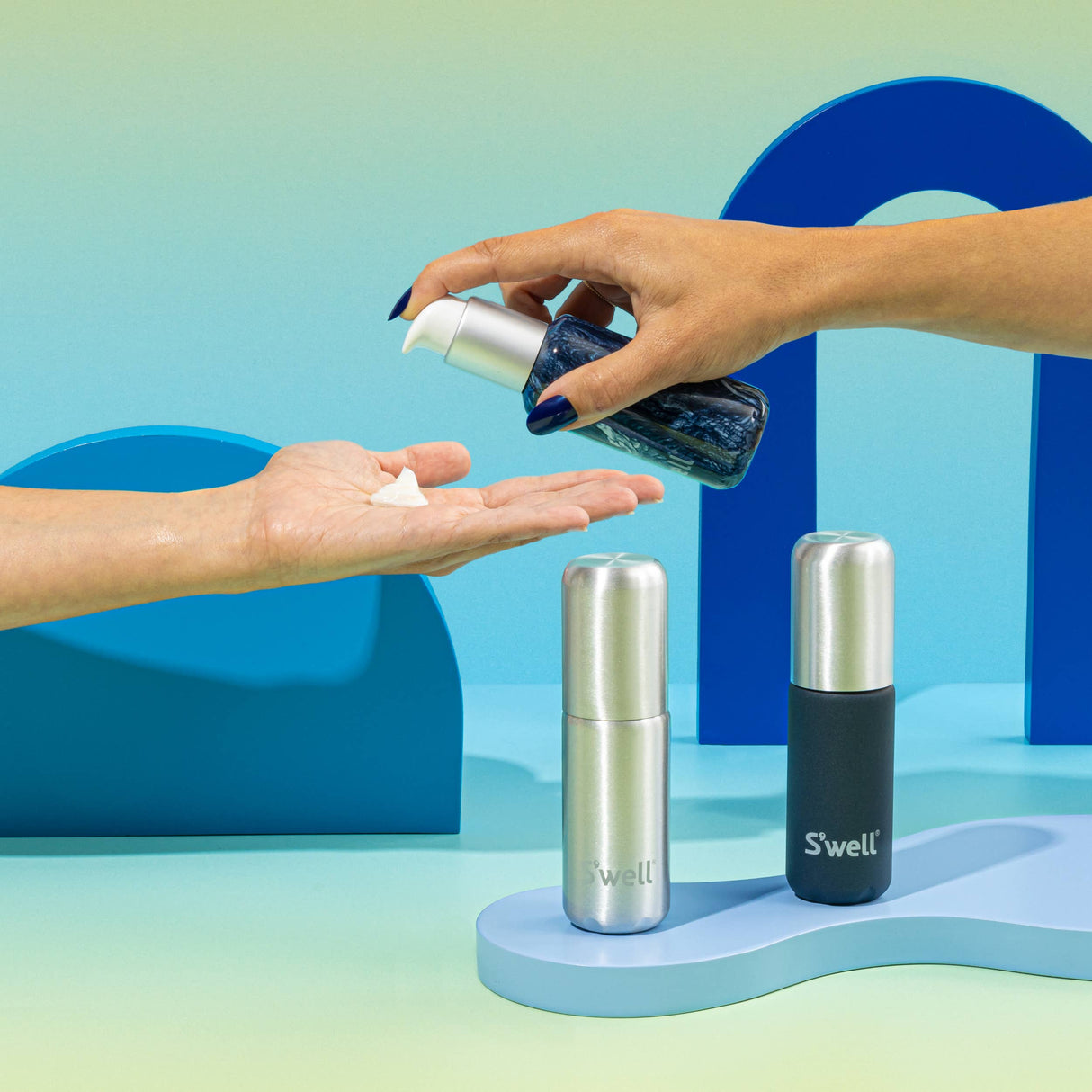 Azurite Travel Bottle Set (3-Pack with Recycled Toiletry Bag)