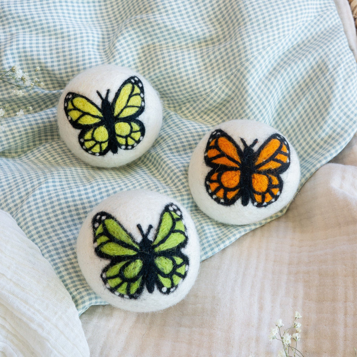 Sun Monarch Butterfly Trio