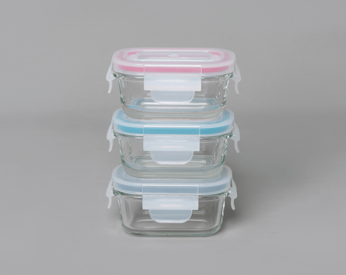 Mini Glass Container Set - Rectangular