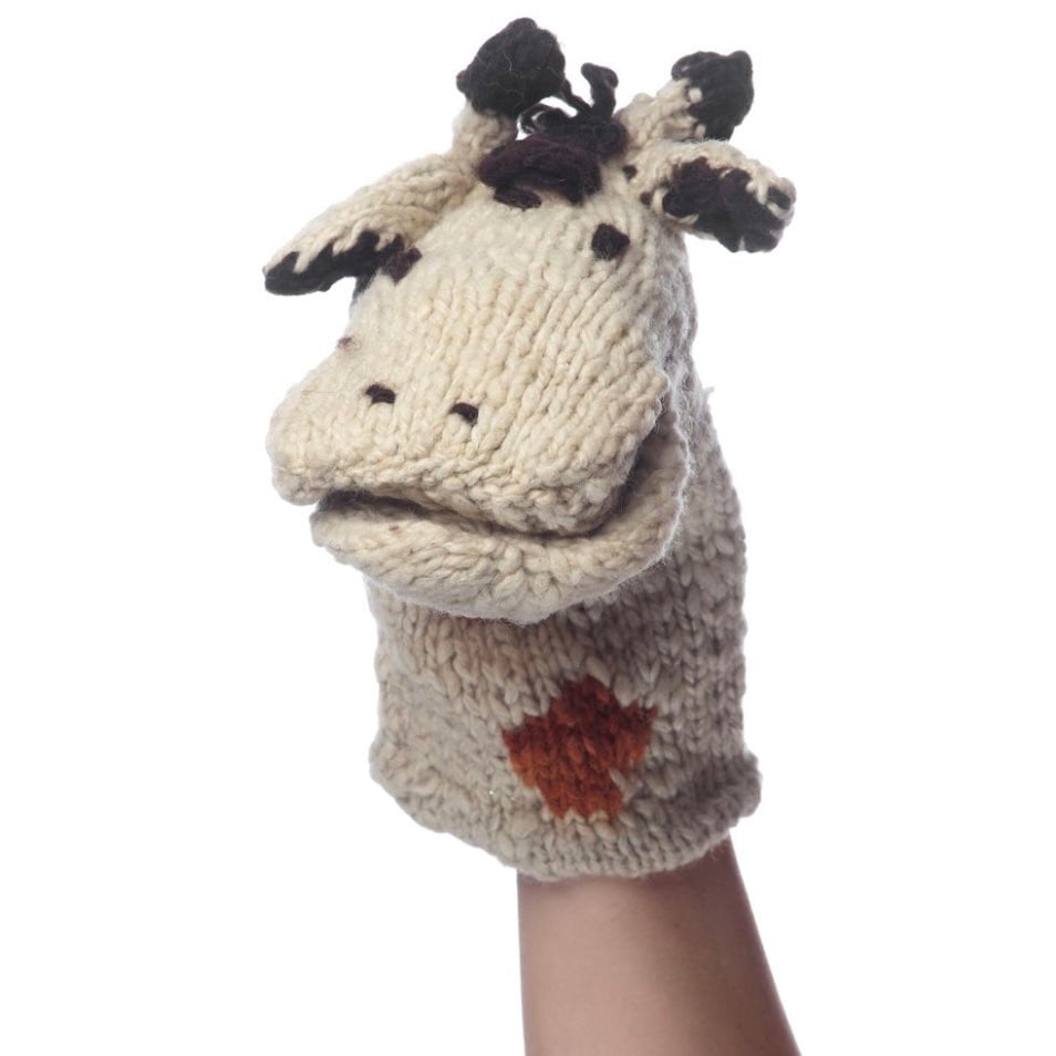 Organic Wool Knit Hand Puppet | Gerald the Giraffe