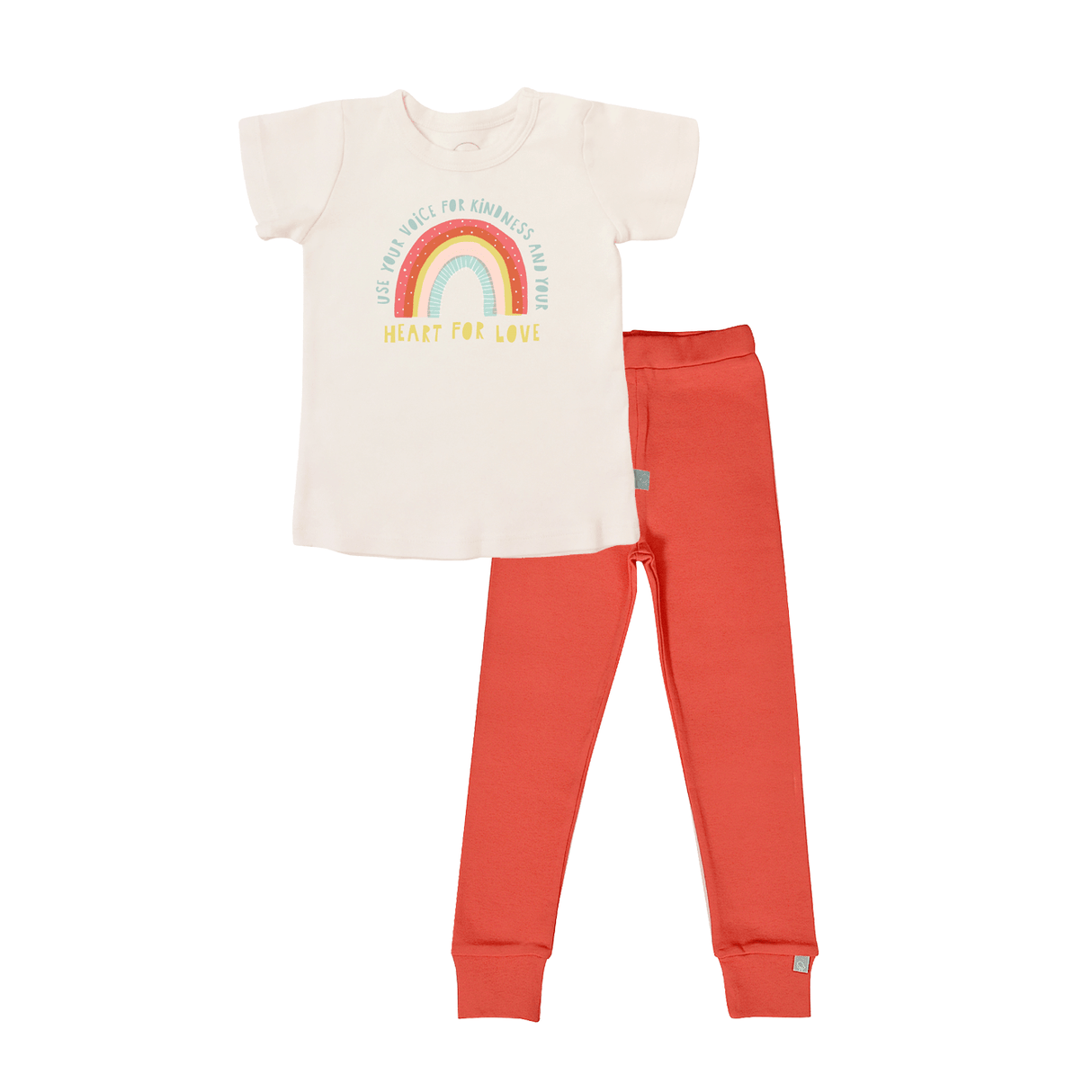 short sleeve pajama set | kindness rainbow watermelon