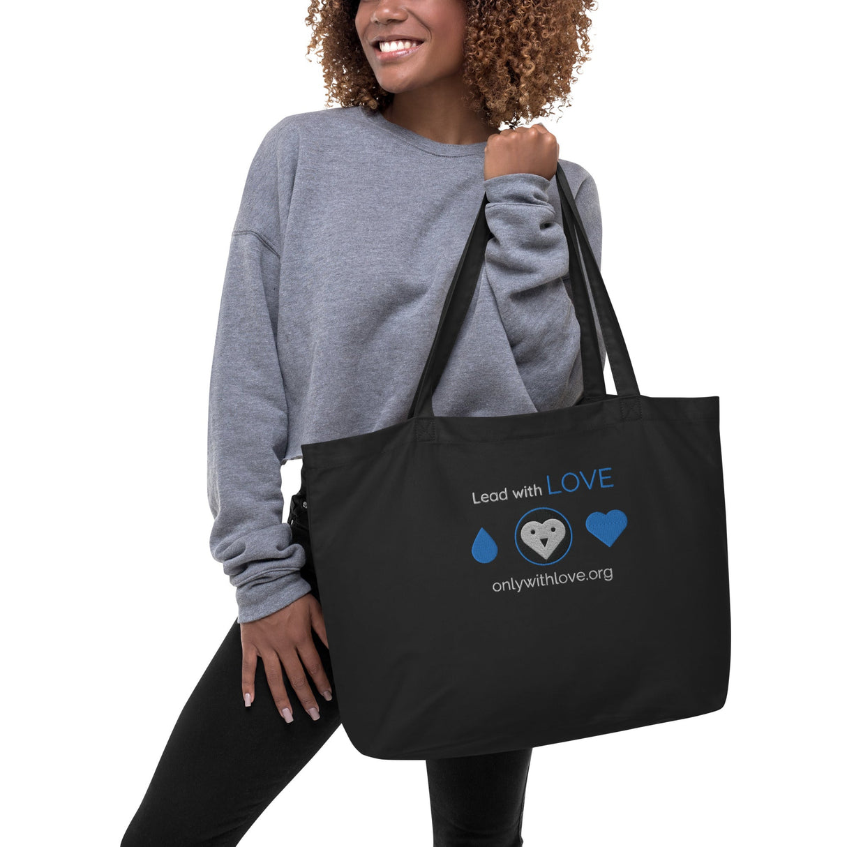 Organic Lead with LOVE Tote Bag