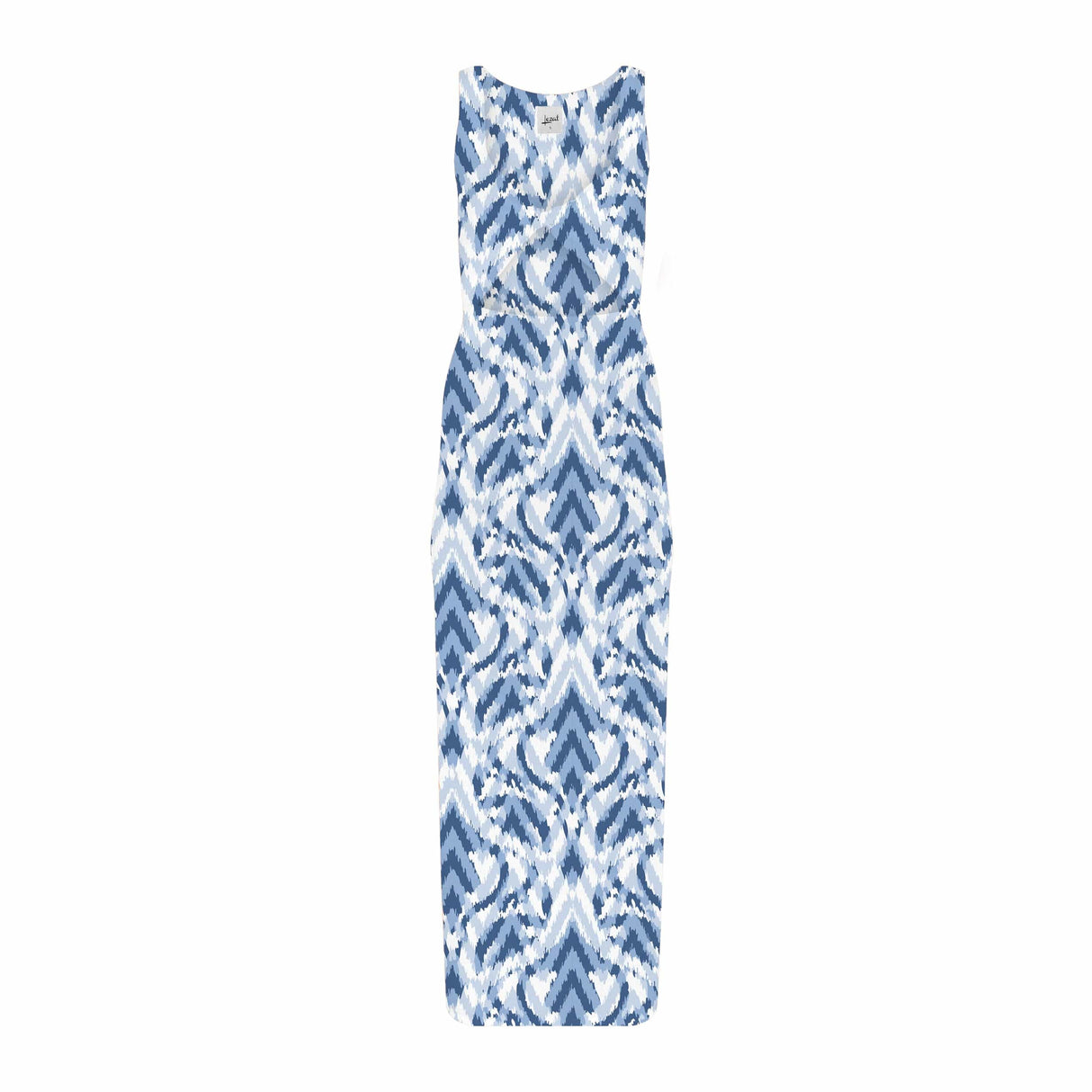 Krista Twist Dress - Blue Ikat
