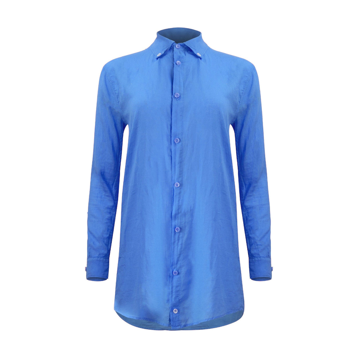 Naomi Linen Tunic Blouse - Glacier