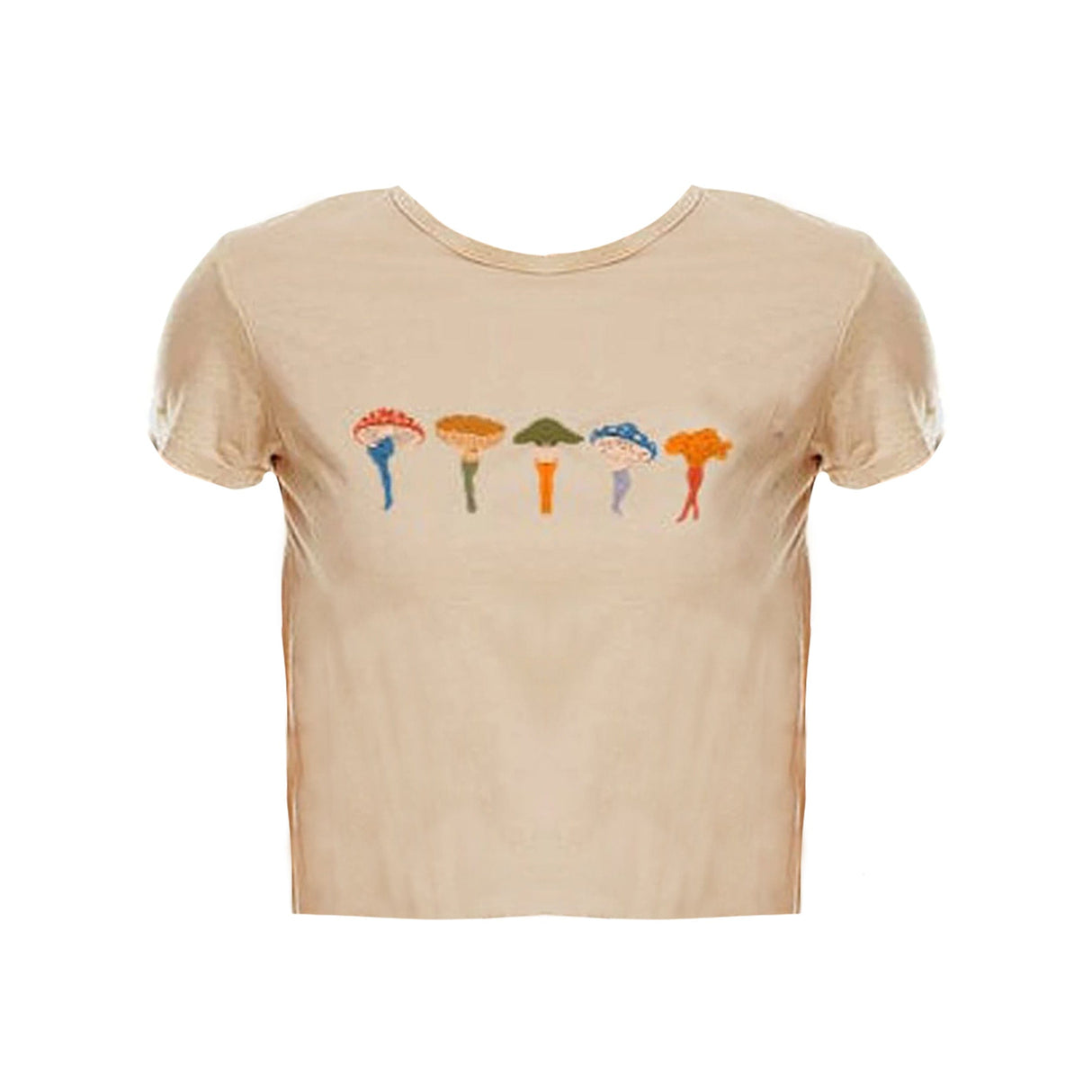 Cropped Everyday Organic Cotton Tee - Shrooms