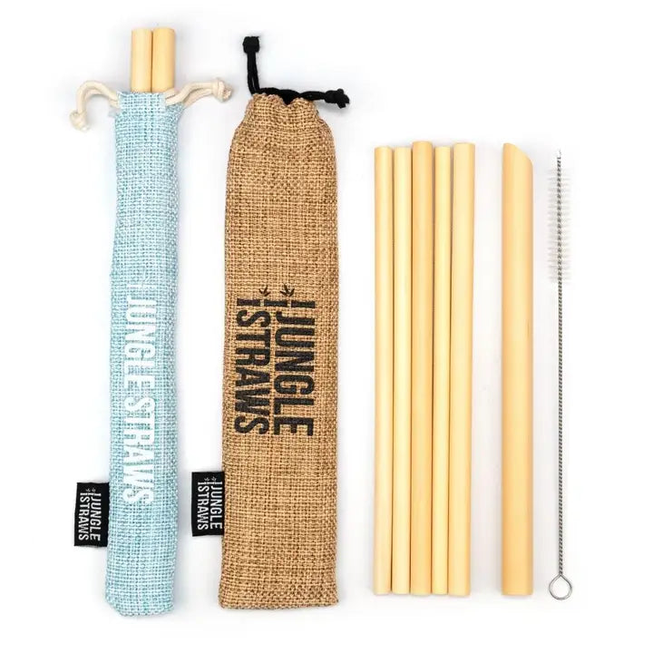 Bamboo Straws - Reusable Drinking Straw Set - Plastic-Free