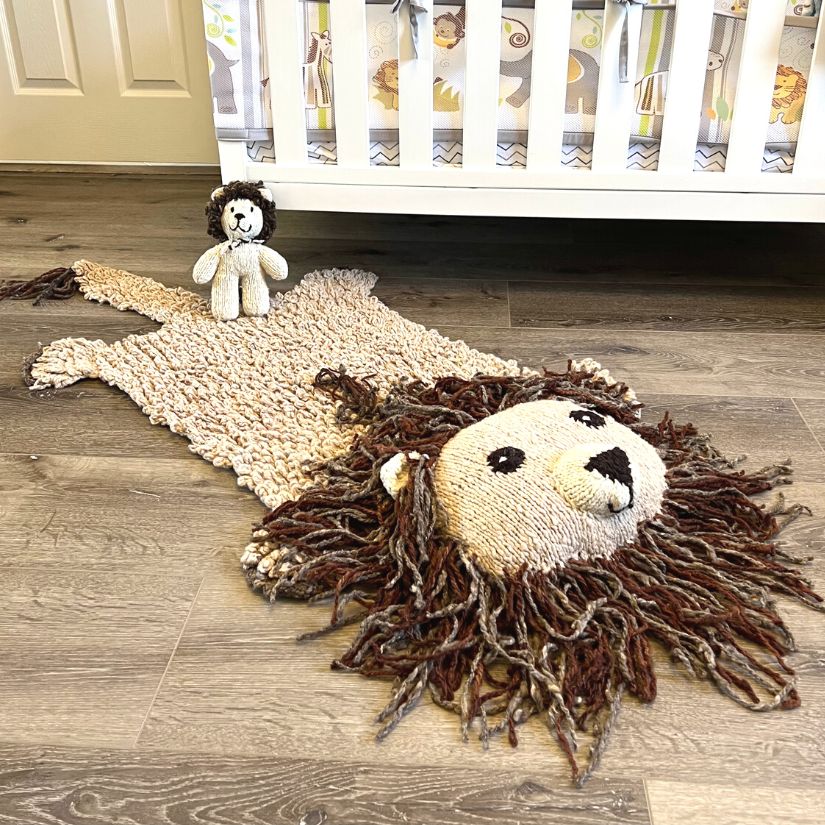 Organic Wool Play Mat + Nursery Rug | Lion