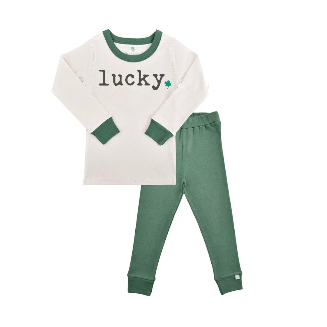 pajamas | lucky basic green