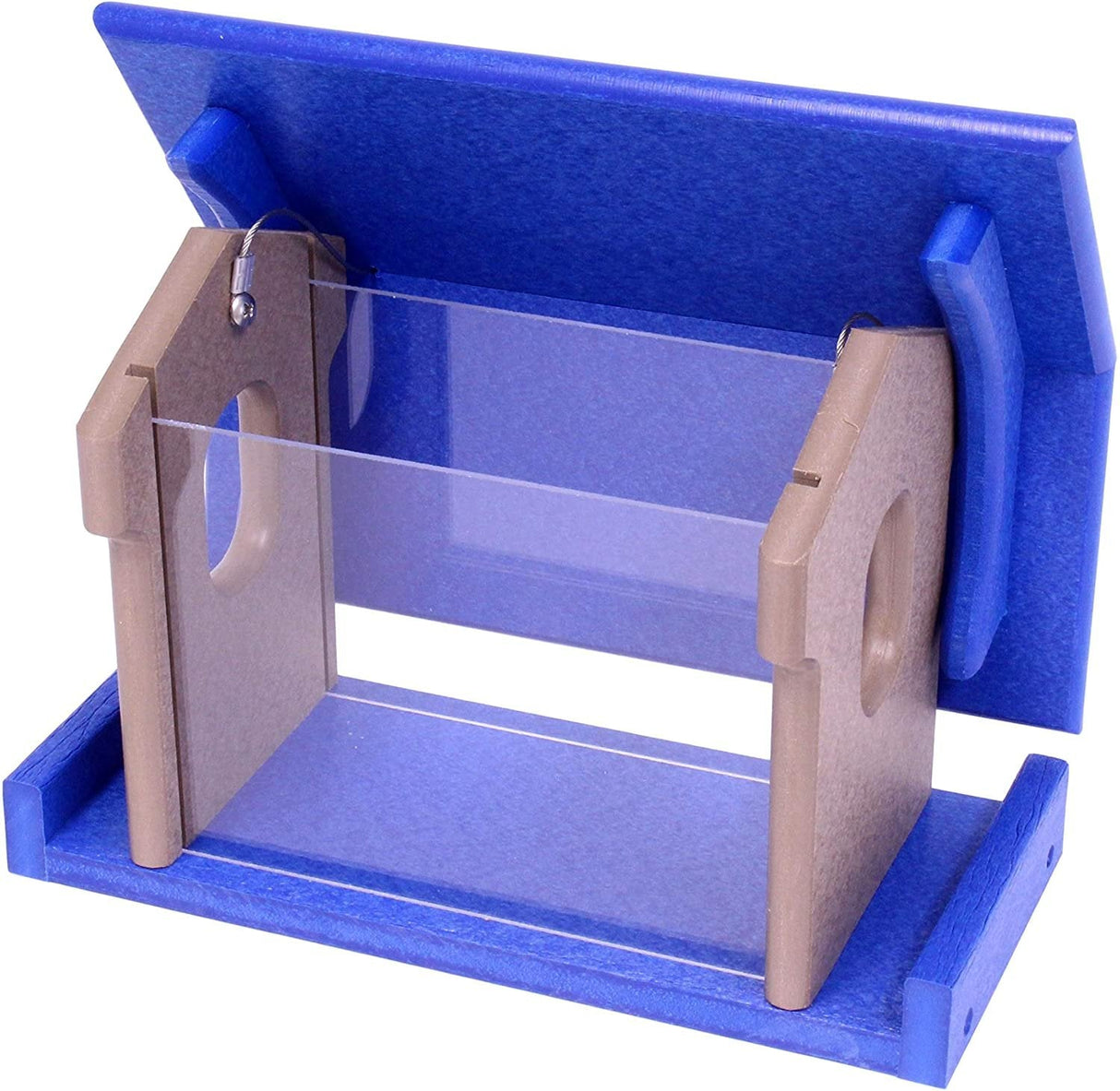 Amish-Made Bluebird Feeder, Made With Poly Lumber, For Feeding Mealworms