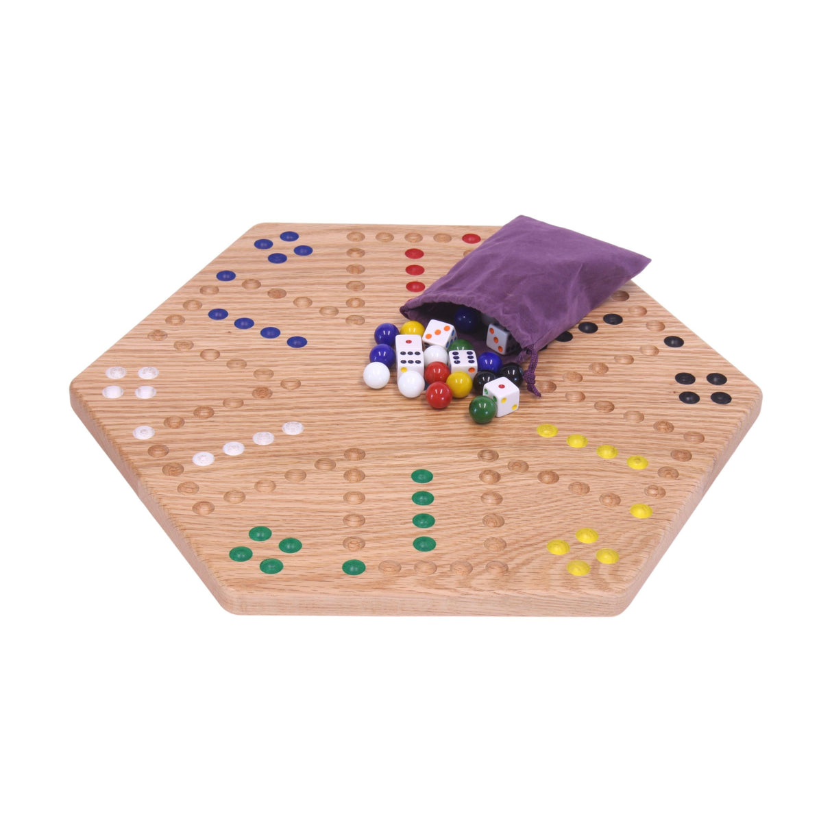 Aggravation Wahoo Marble Board Game, Double-Sided, Hand Painted